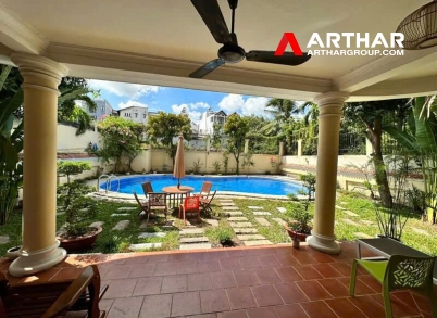05 Bedrooms house villa in compound with big garden & pool for rent-An Khanh-Ho Chi Minh