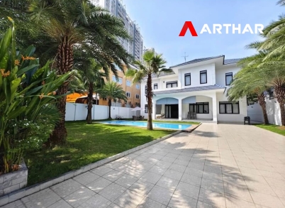 05 Bedrooms modern house villa in compound with big garden & pool for rent-An Khanh-Ho Chi Minh